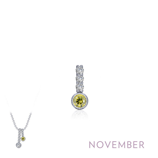 november birthstone love pendant 3