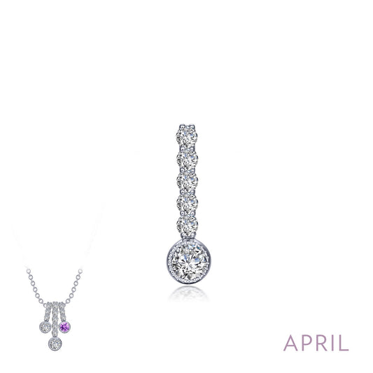 april birthstone love pendant 2