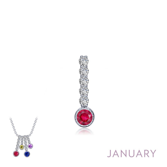 january birthstone love pendant 2