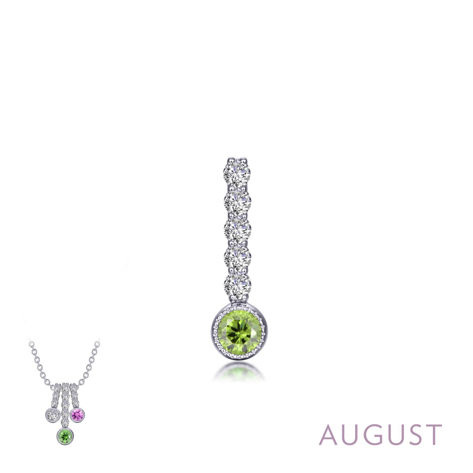 august birthstone love pendant 2