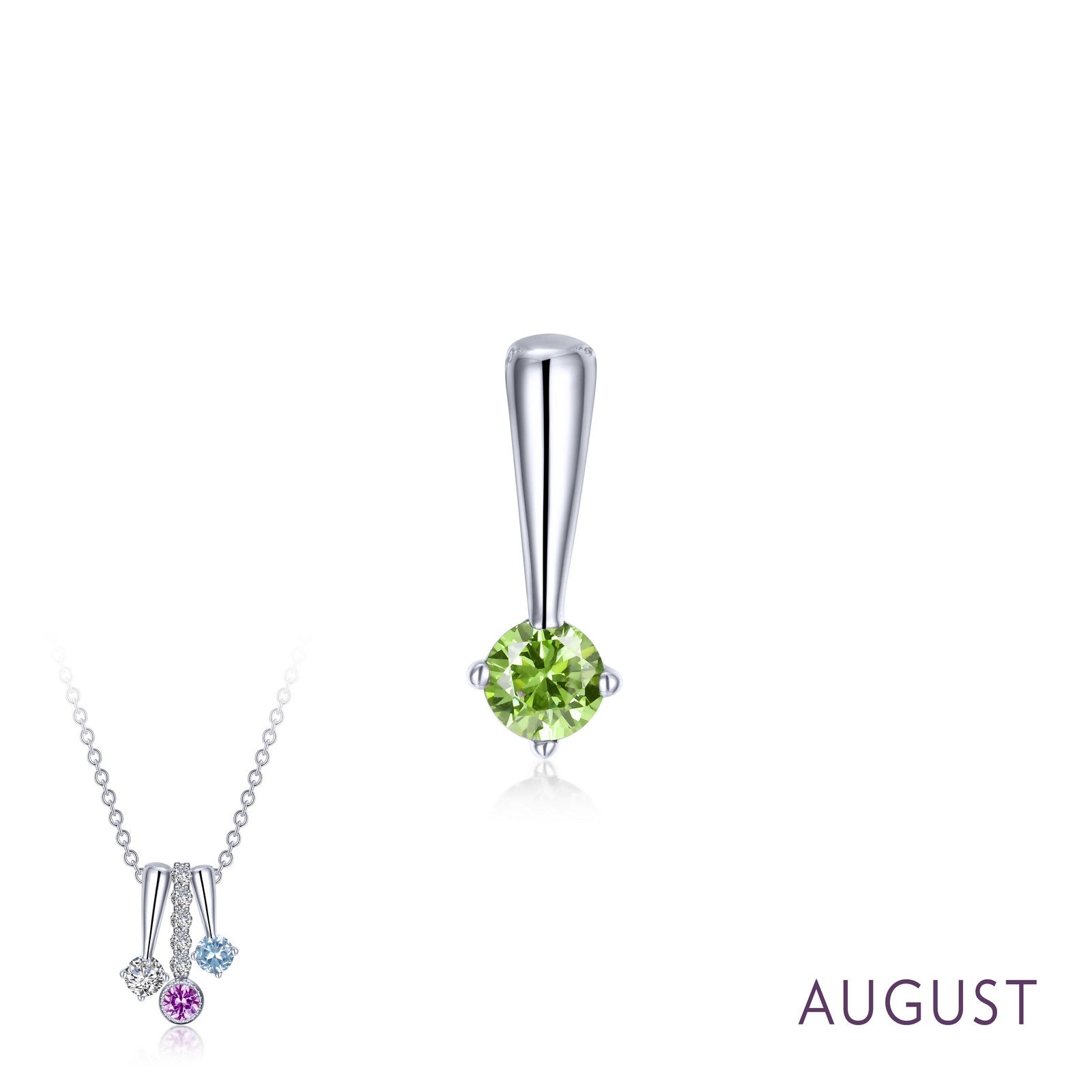 august birthstone love pendant 1