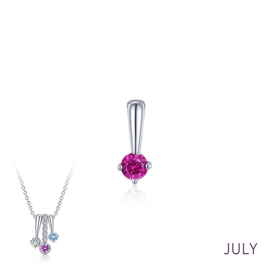 july birthstone love pendant