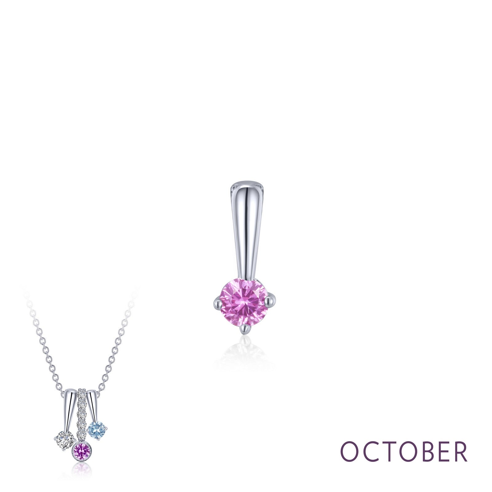 october birthstone love pendant