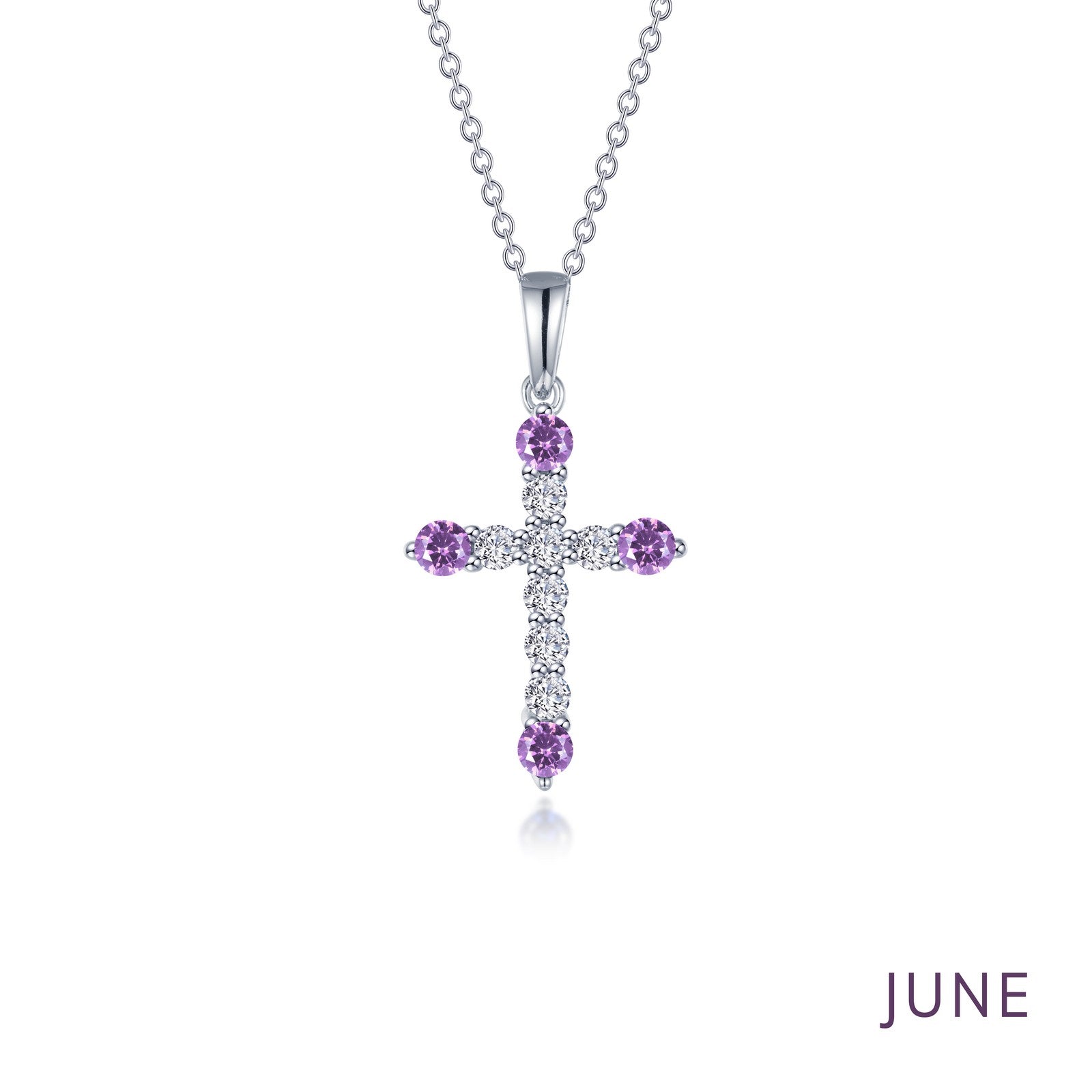 june birthstone cross necklace