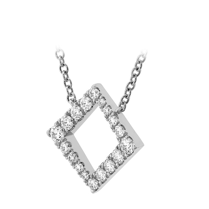 0 28 ctw charmed square pendant in 18k white gold