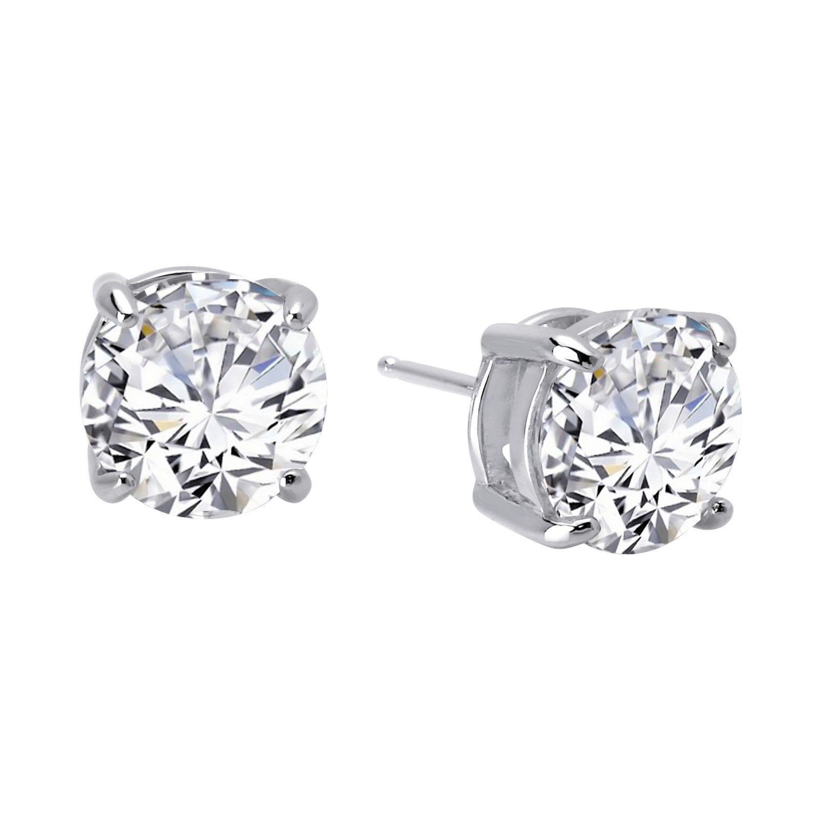 8 ctw solitaire stud earrings