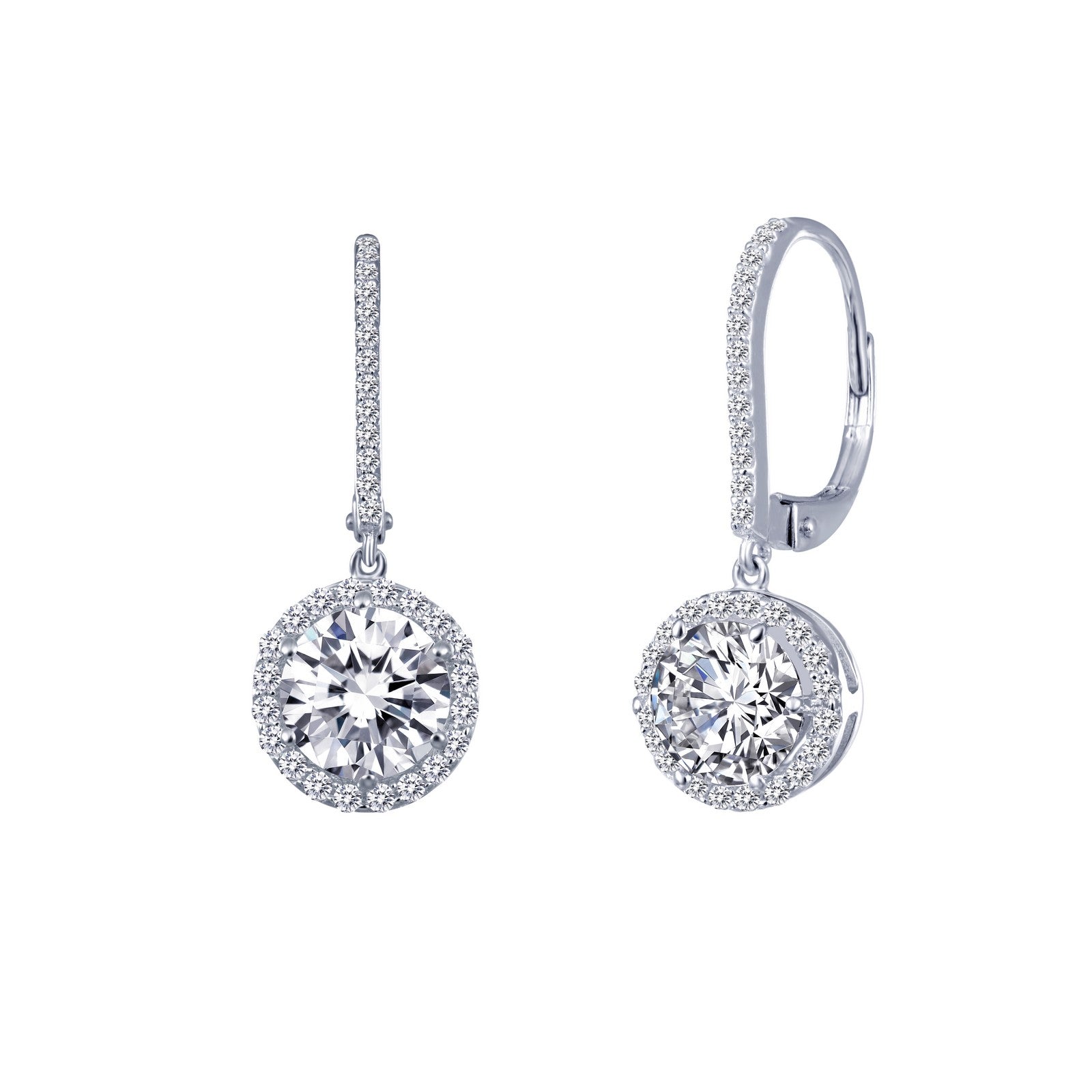 halo drop earrings