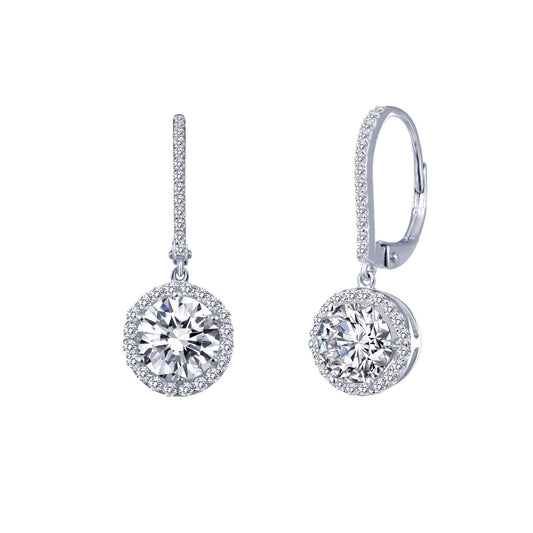 halo drop earrings