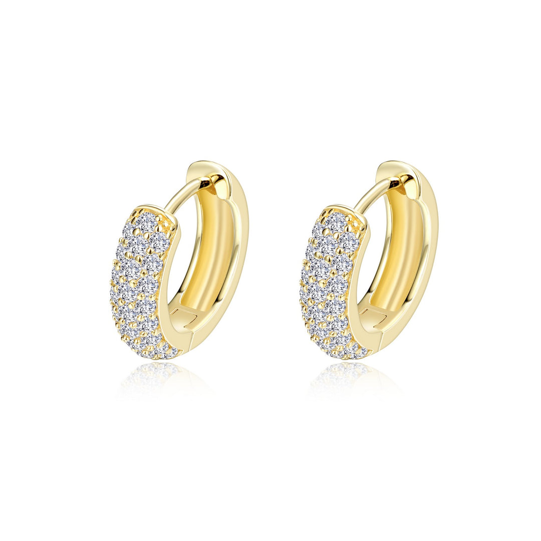 3 row huggie hoop earrings 1