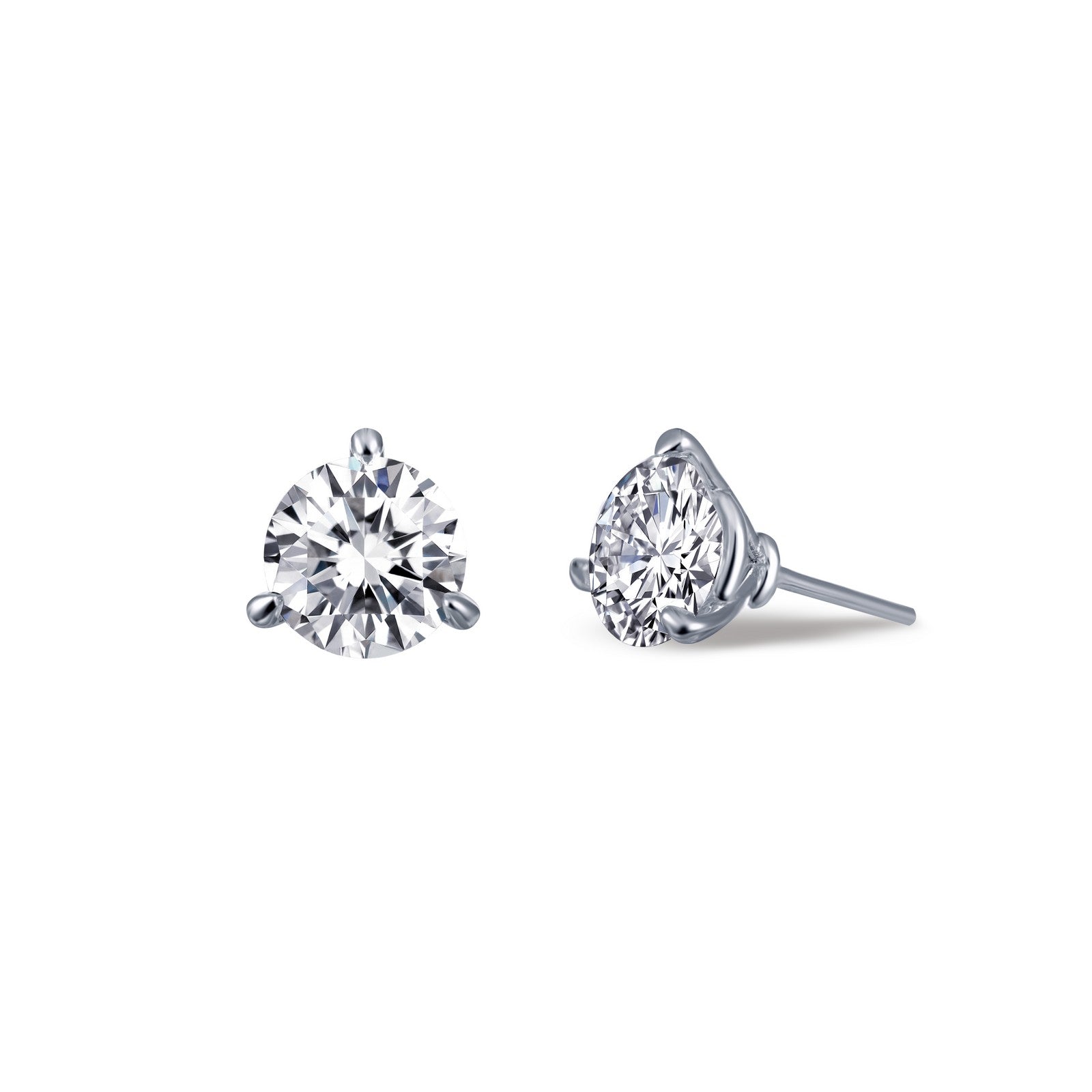 2 ctw solitaire stud earrings