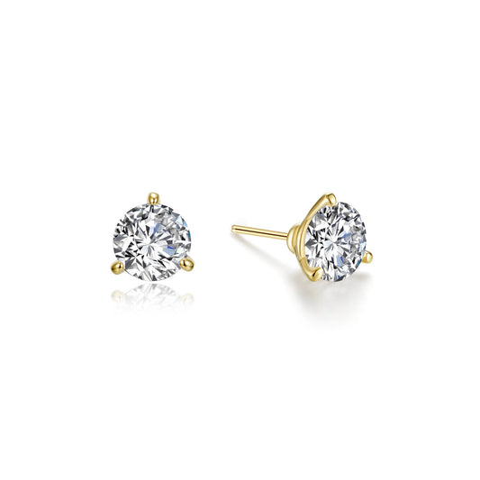 1 ctw solitaire stud earrings 1