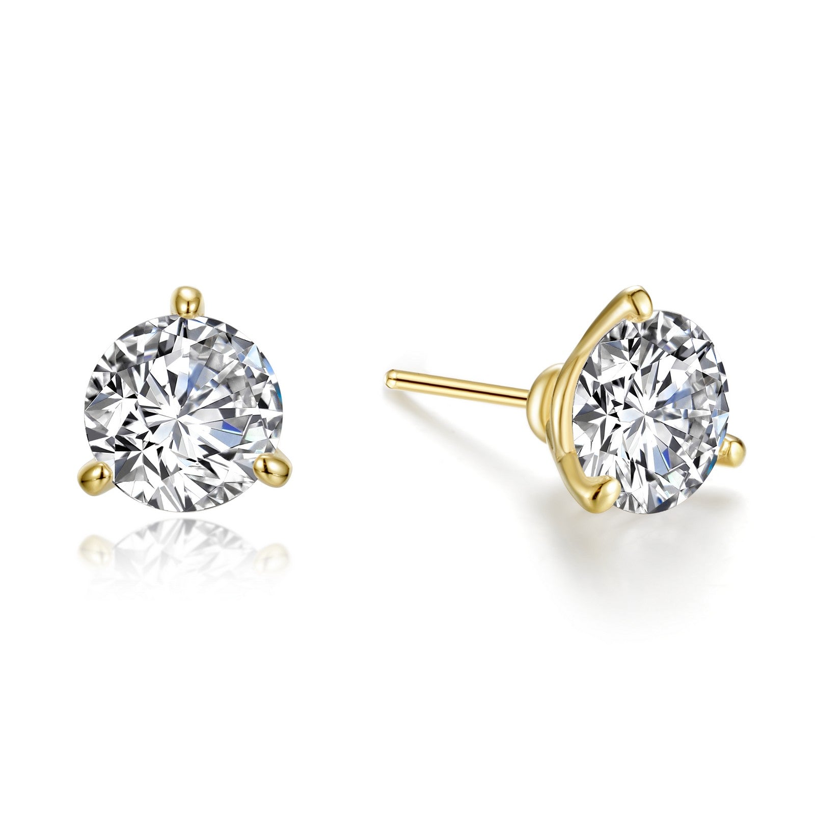 4 ctw solitaire stud earrings 1