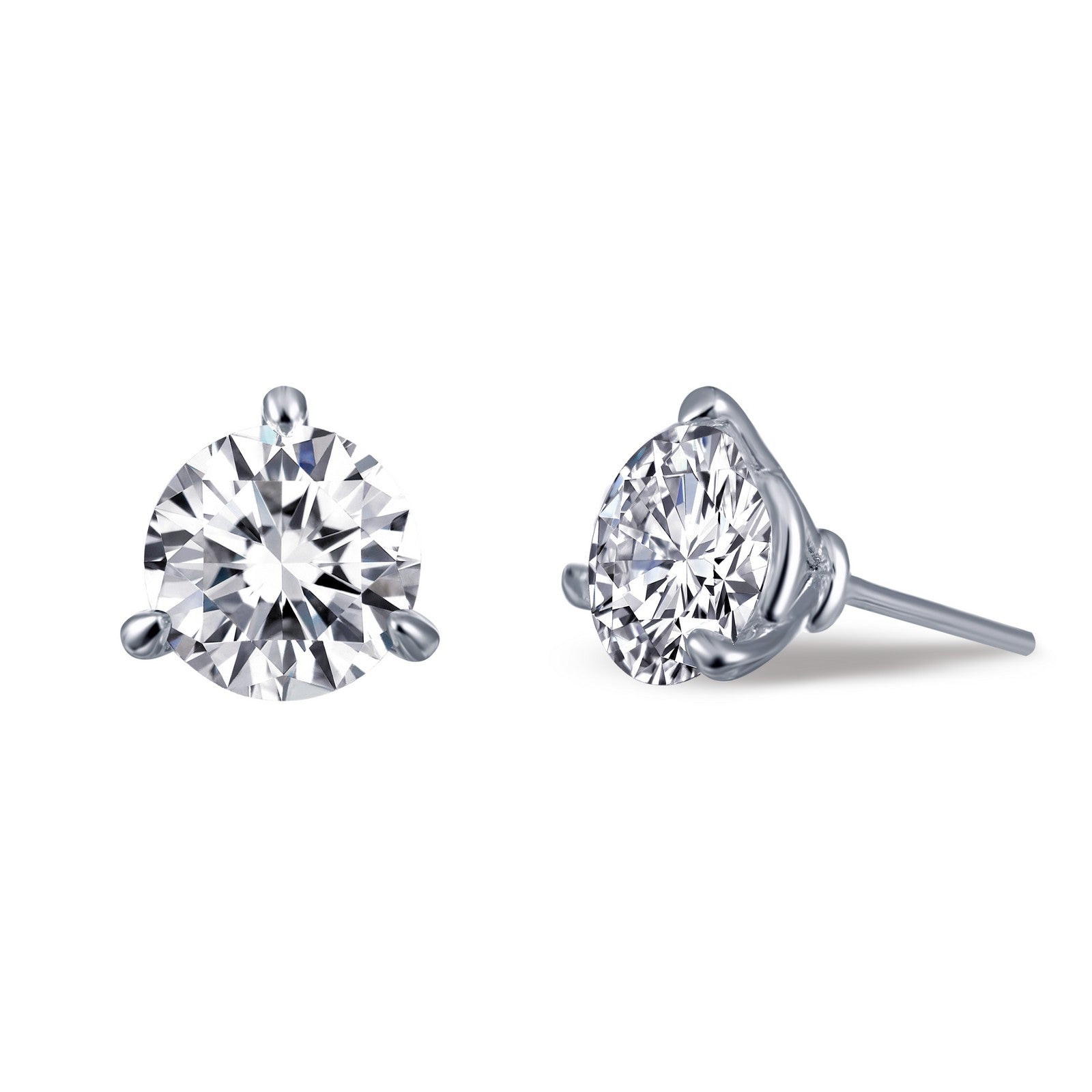 4 ctw solitaire stud earrings