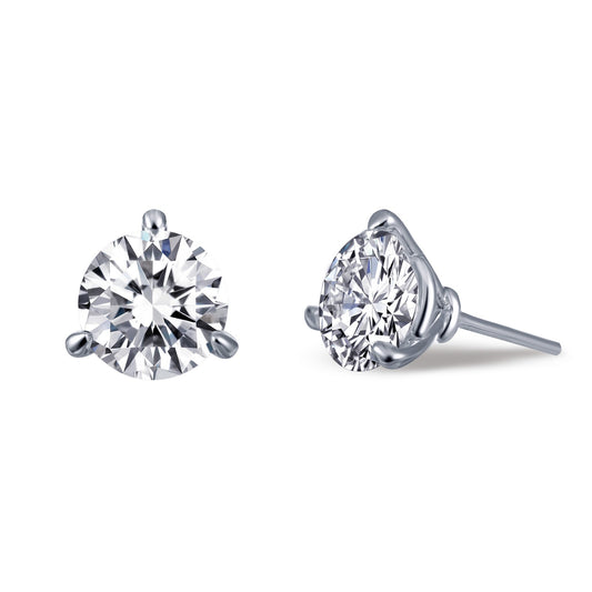 4 ctw solitaire stud earrings