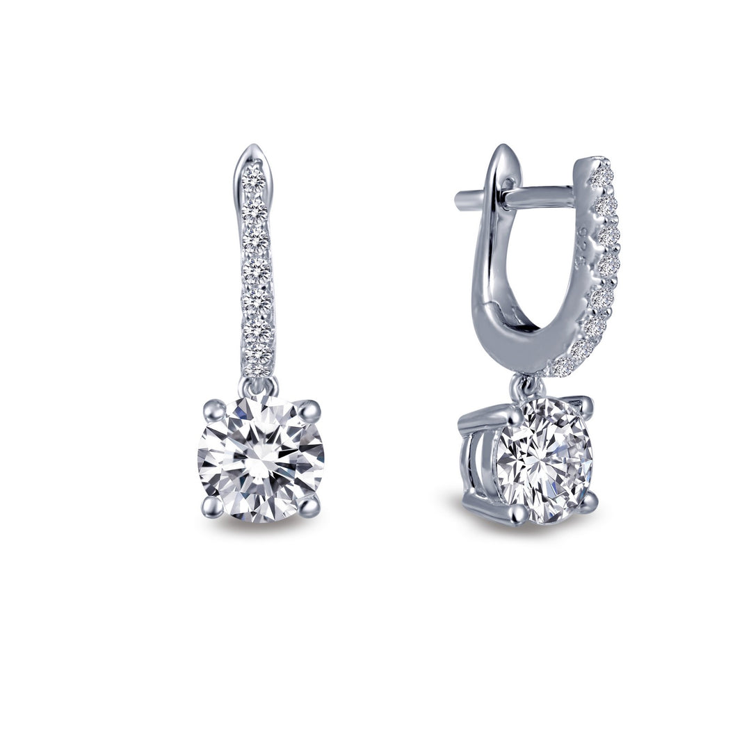solitaire dangle earrings