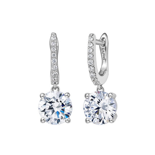 3 54 ctw solitaire dangle earrings