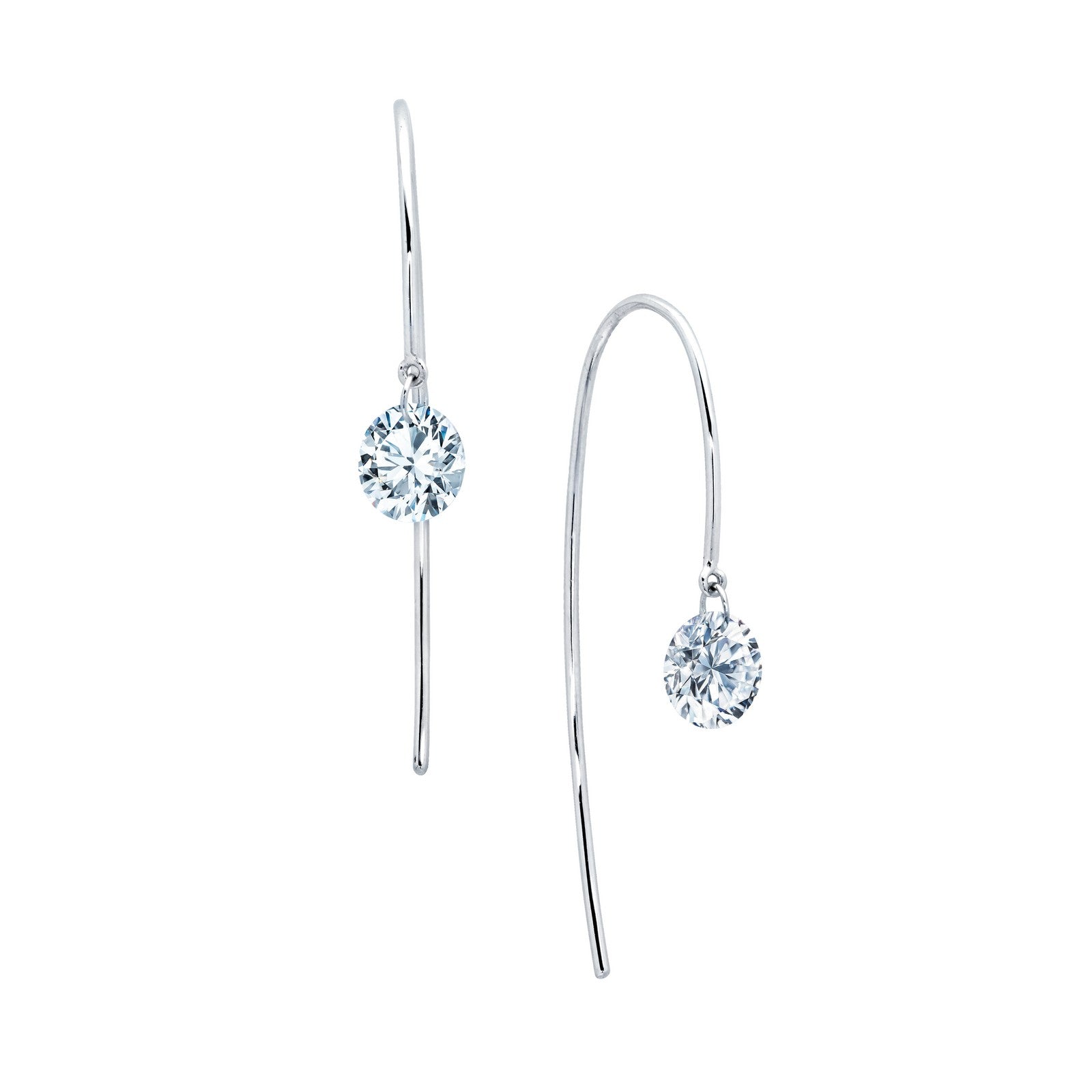 frameless dangle earrings