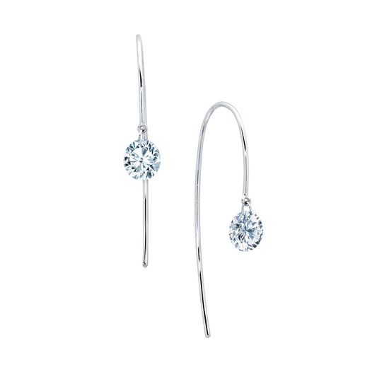 frameless dangle earrings