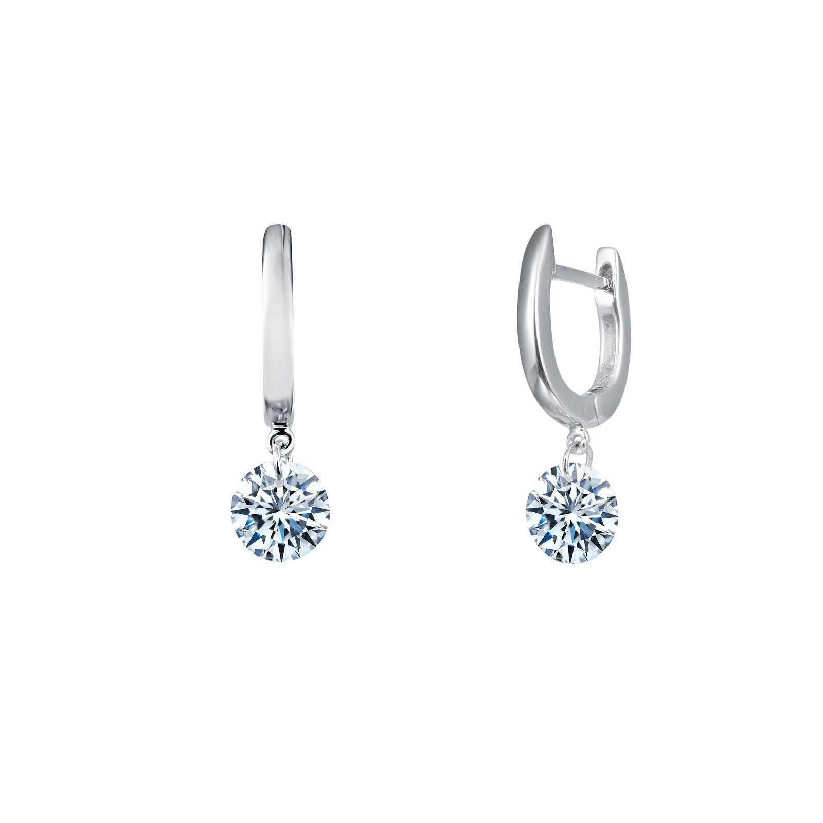 3 ctw frameless drop solitaire earrings