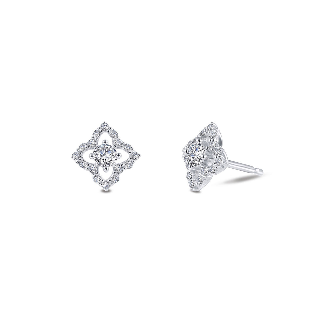 open floral stud earrings