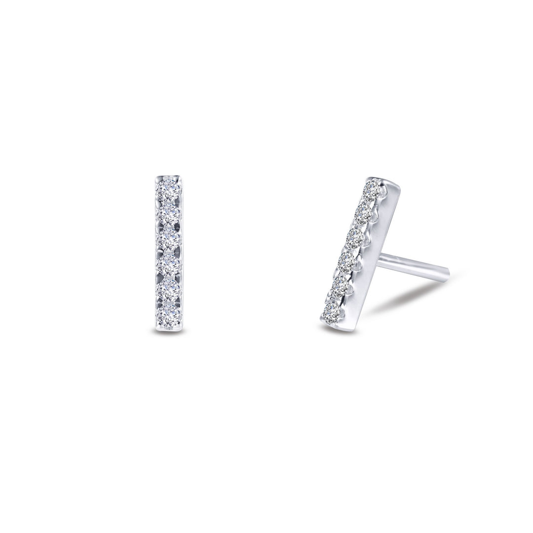 mini vertical bar stud earrings