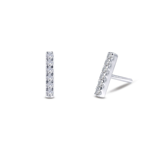 mini vertical bar stud earrings