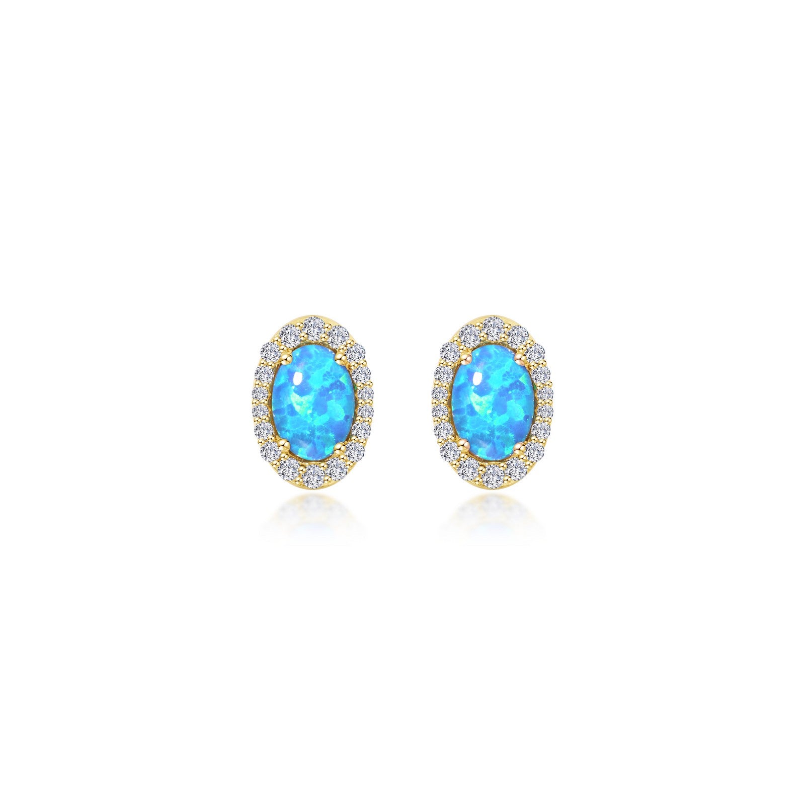 vintage inspired oval stud earrings