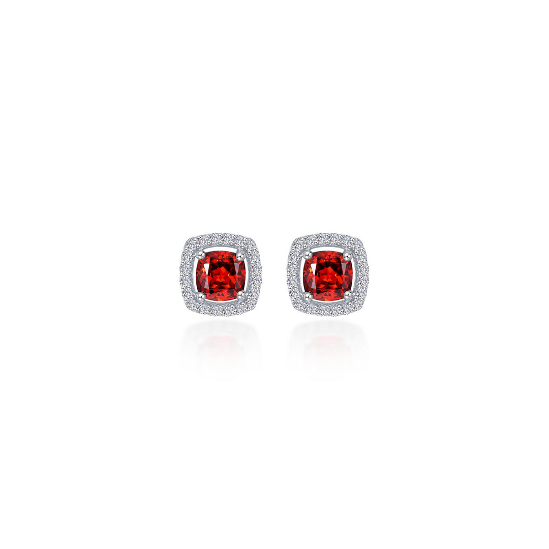 cushion cut halo stud earrings 3