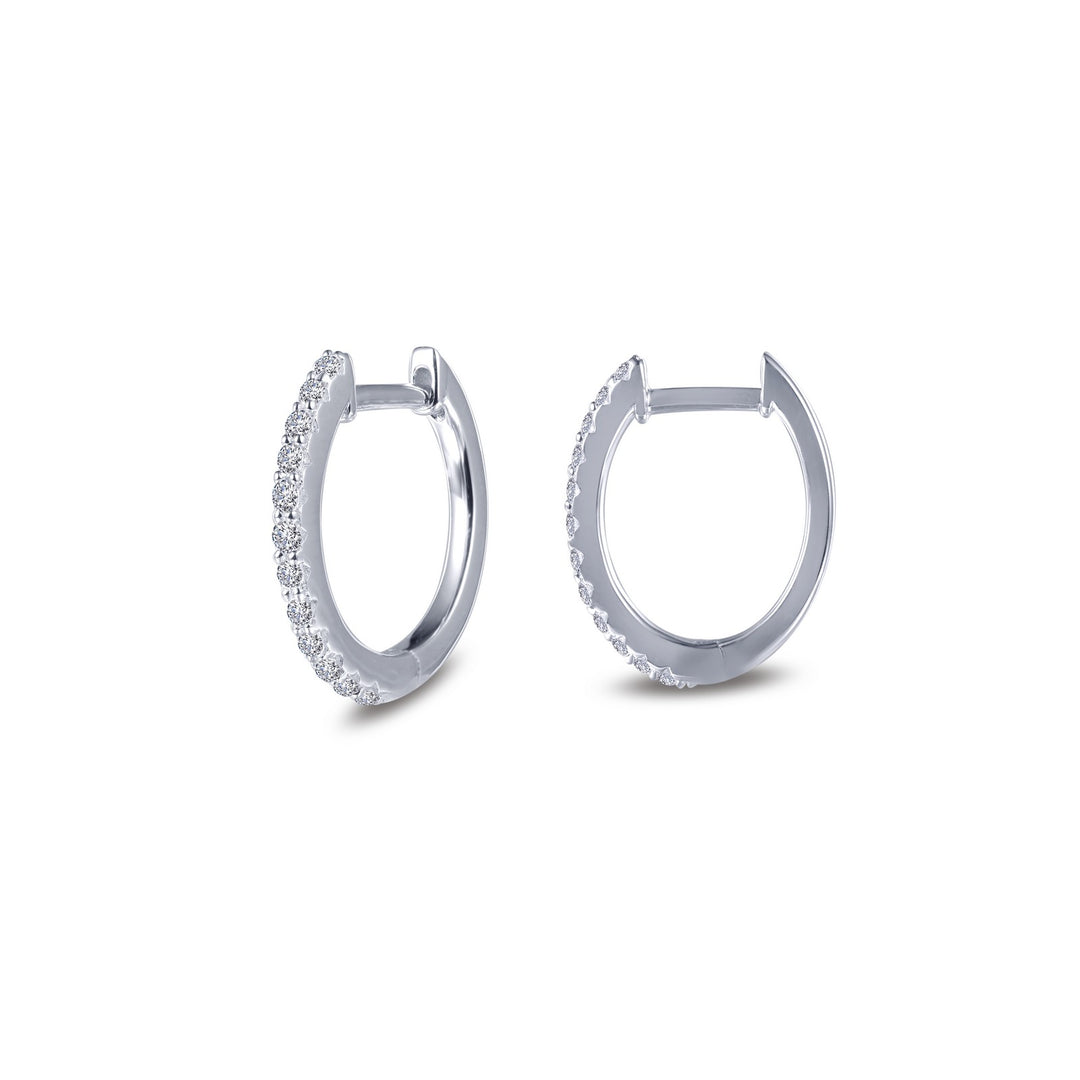 10 mm x 11 mm Oval Huggie Hoop Earrings