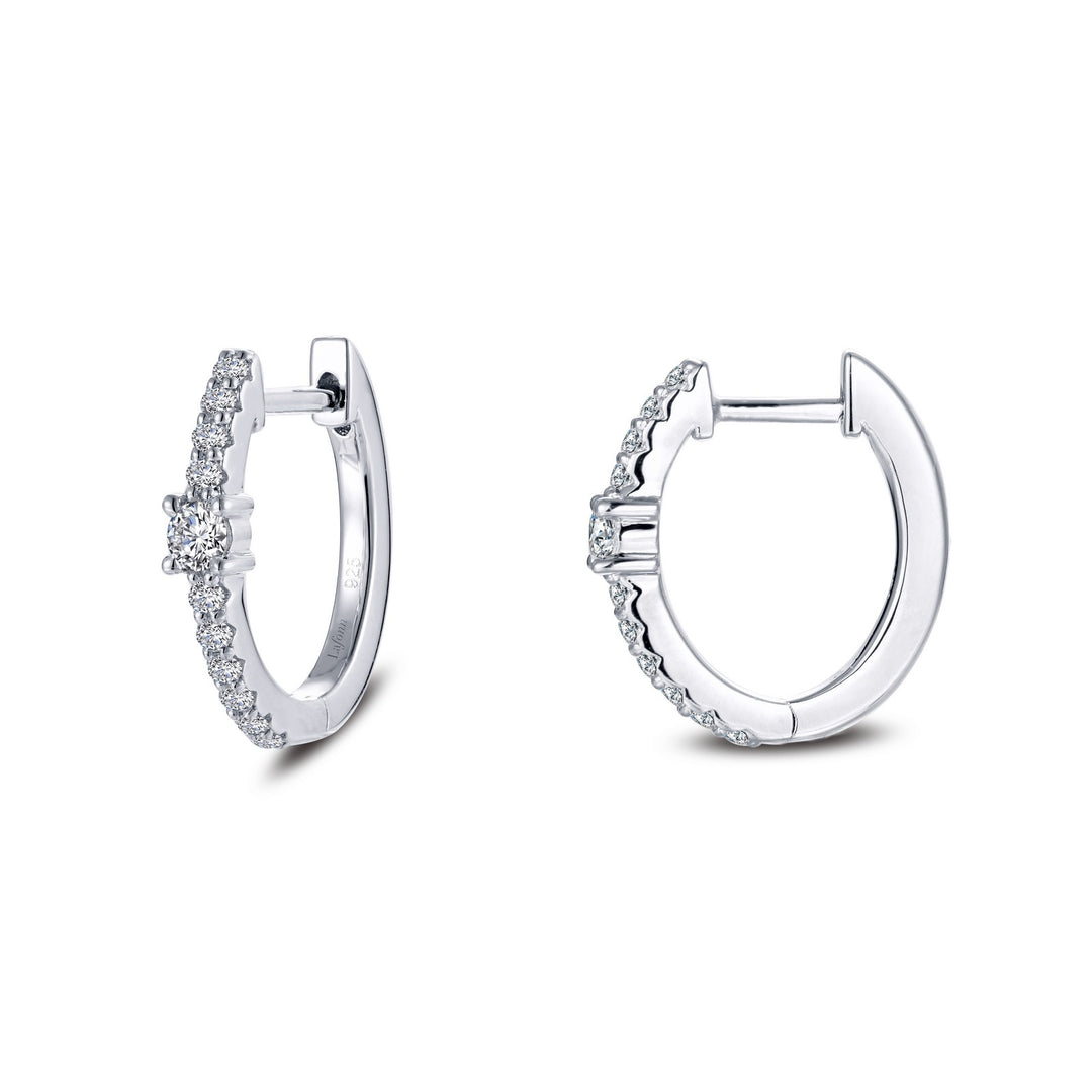 13 mm x 15 mm Oval Huggie Hoop Earrings