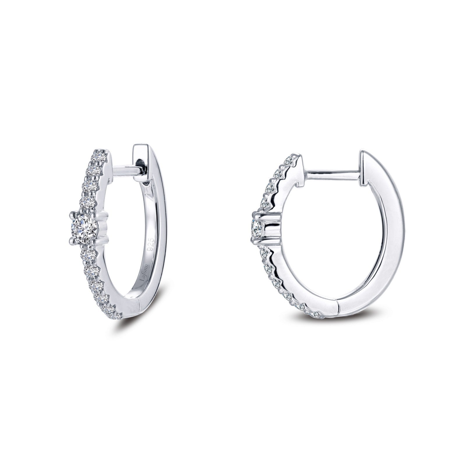 13 mm x 15 mm oval huggie hoop earrings