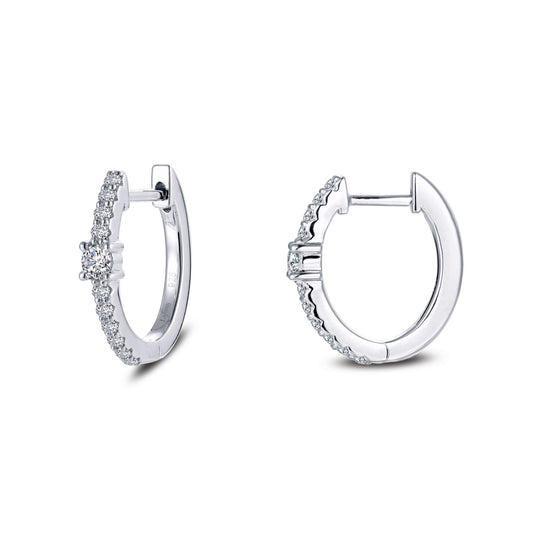 13 mm x 15 mm oval huggie hoop earrings