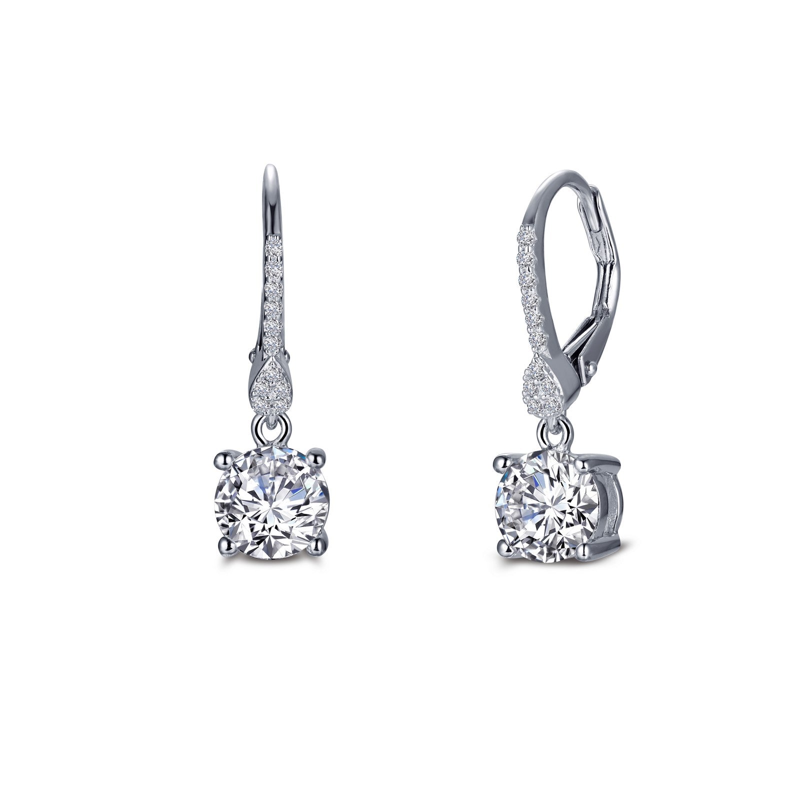 2 26 ctw leverback solitaire drop earrings