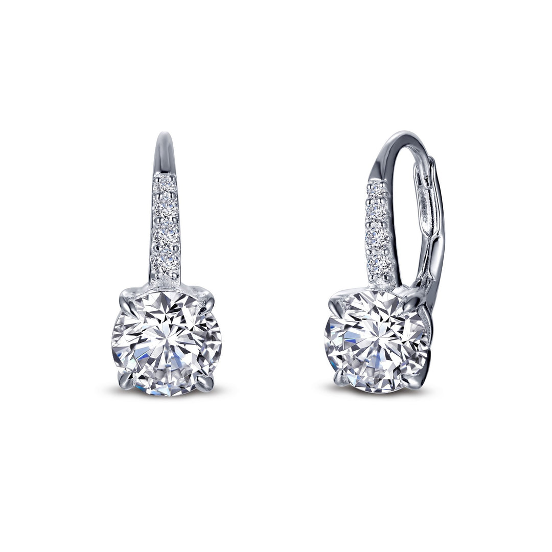 solitaire drop earrings