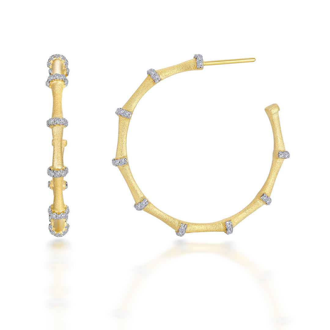 elegant bamboo hoop earrings
