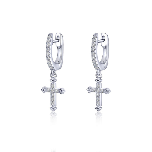 0 32 ctw cross earrings