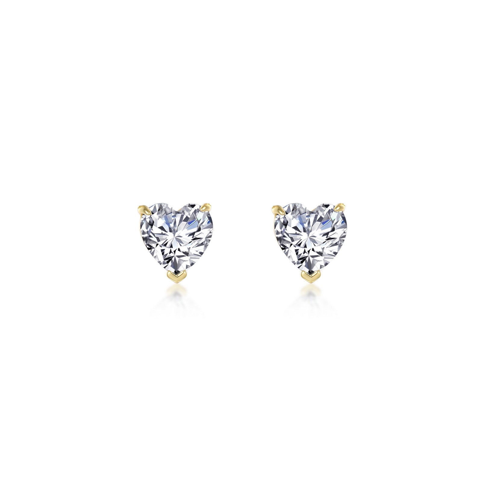 3 5 ctw heart solitaire stud earrings 1