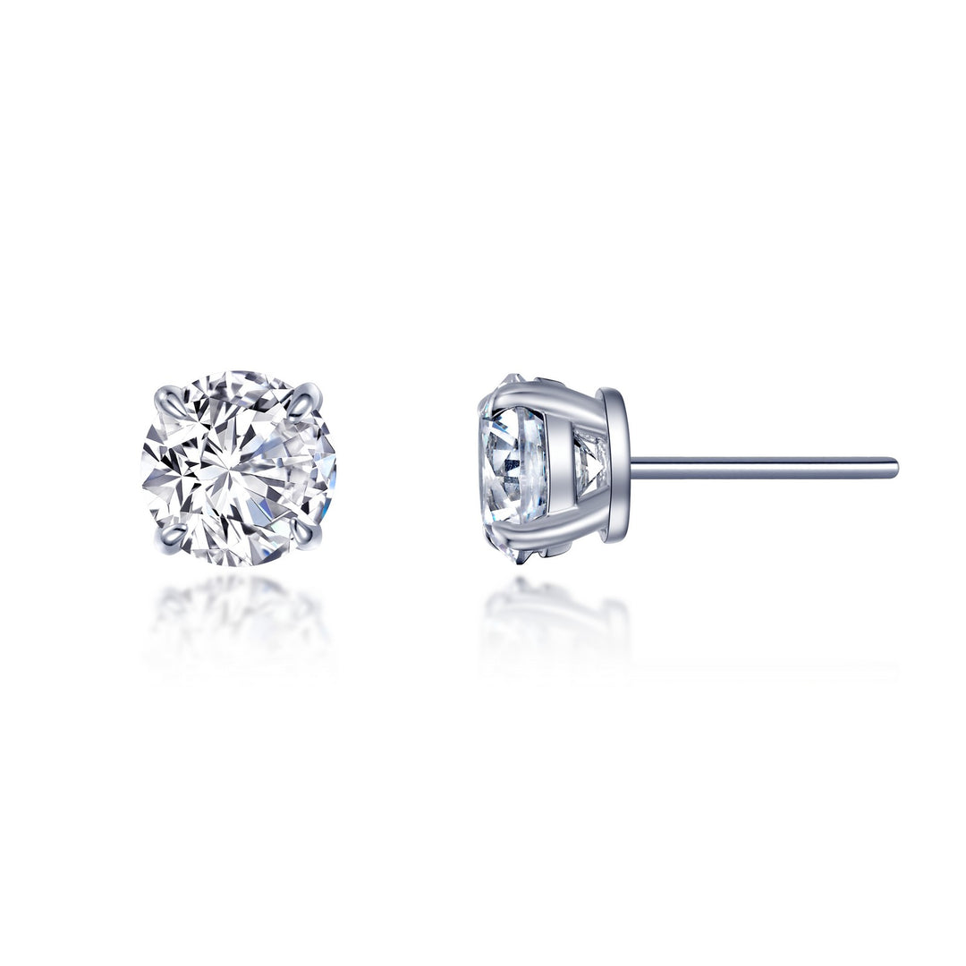 4 ctw solitaire stud earrings 5