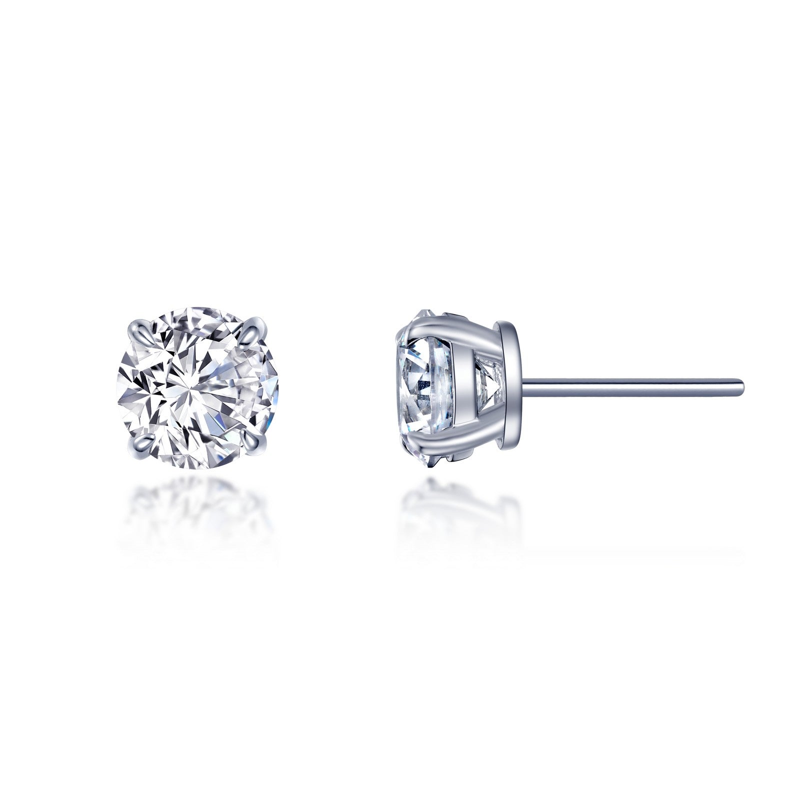 4 ctw solitaire stud earrings 5