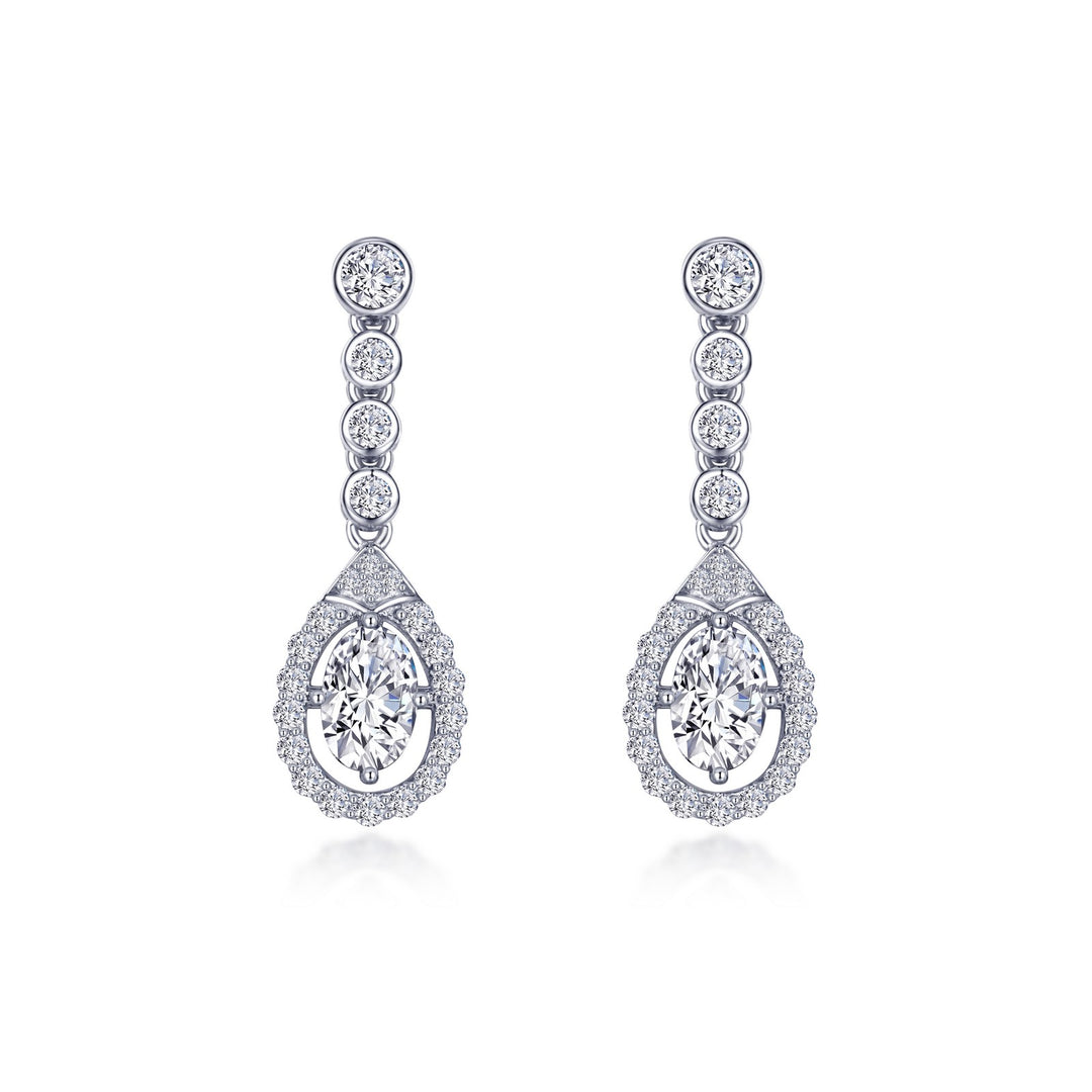 oval halo drop earrings 1