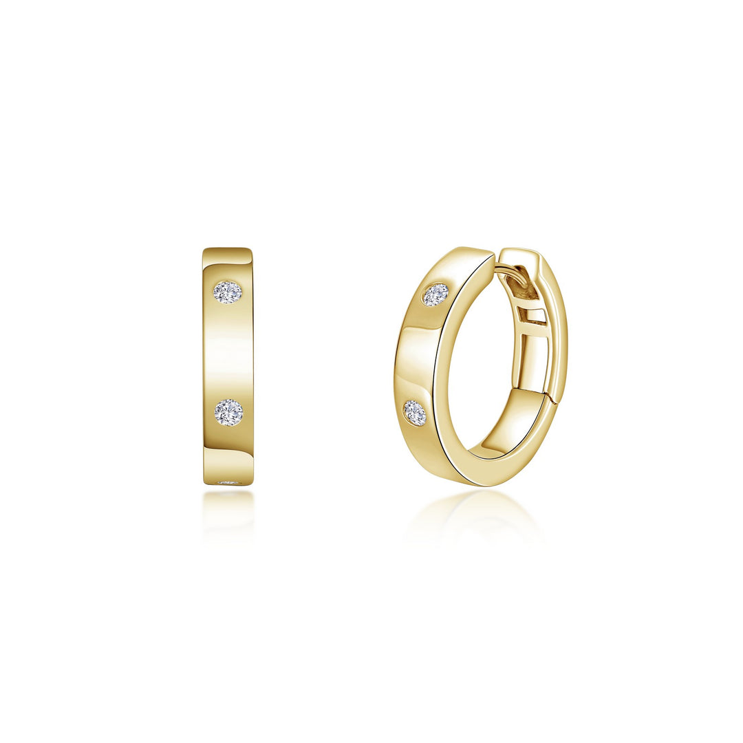 invisible set huggie hoop earrings