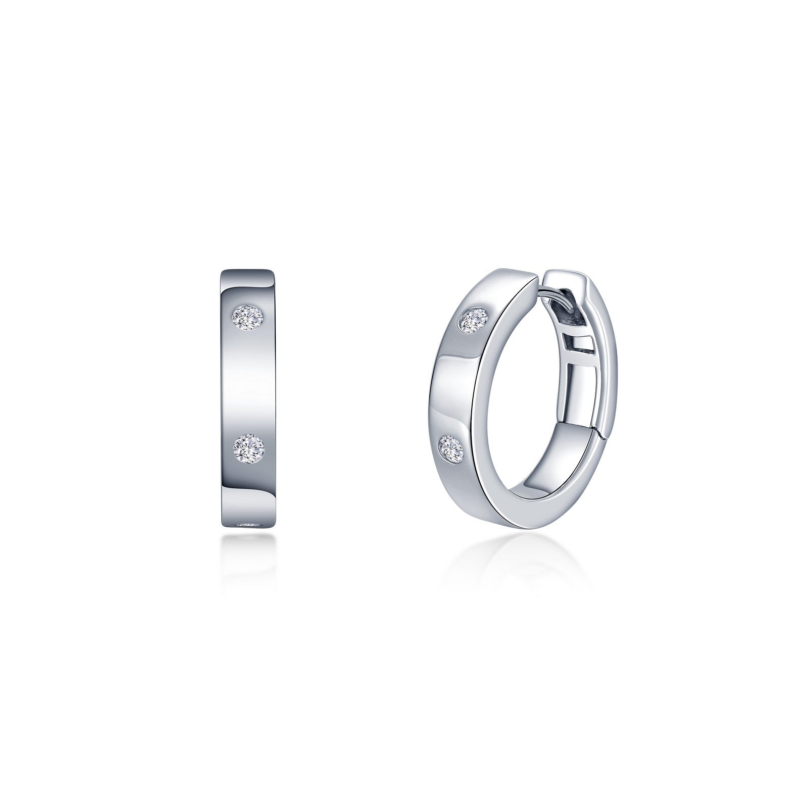 invisible set huggie hoop earrings 1