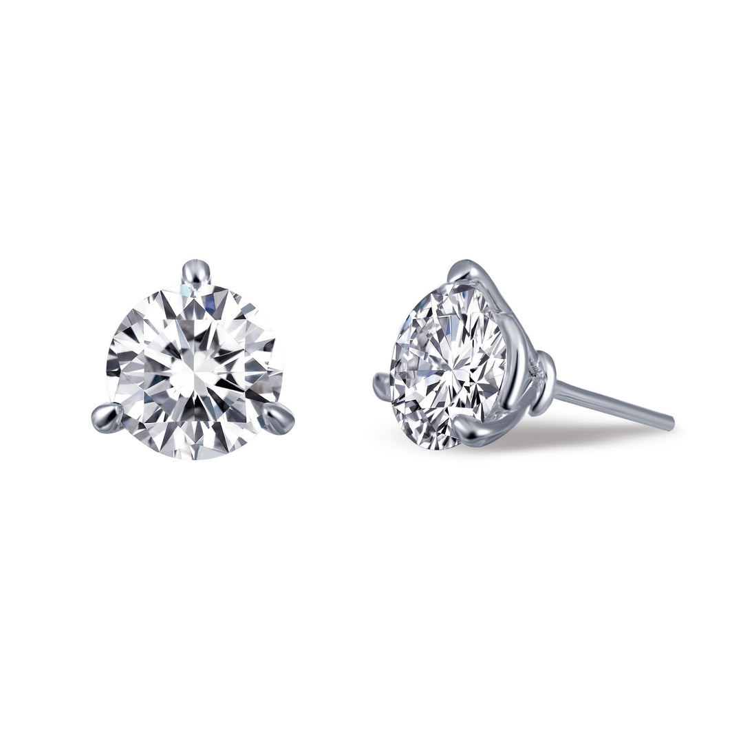3 CTW Martini Solitaire Stud Earrings