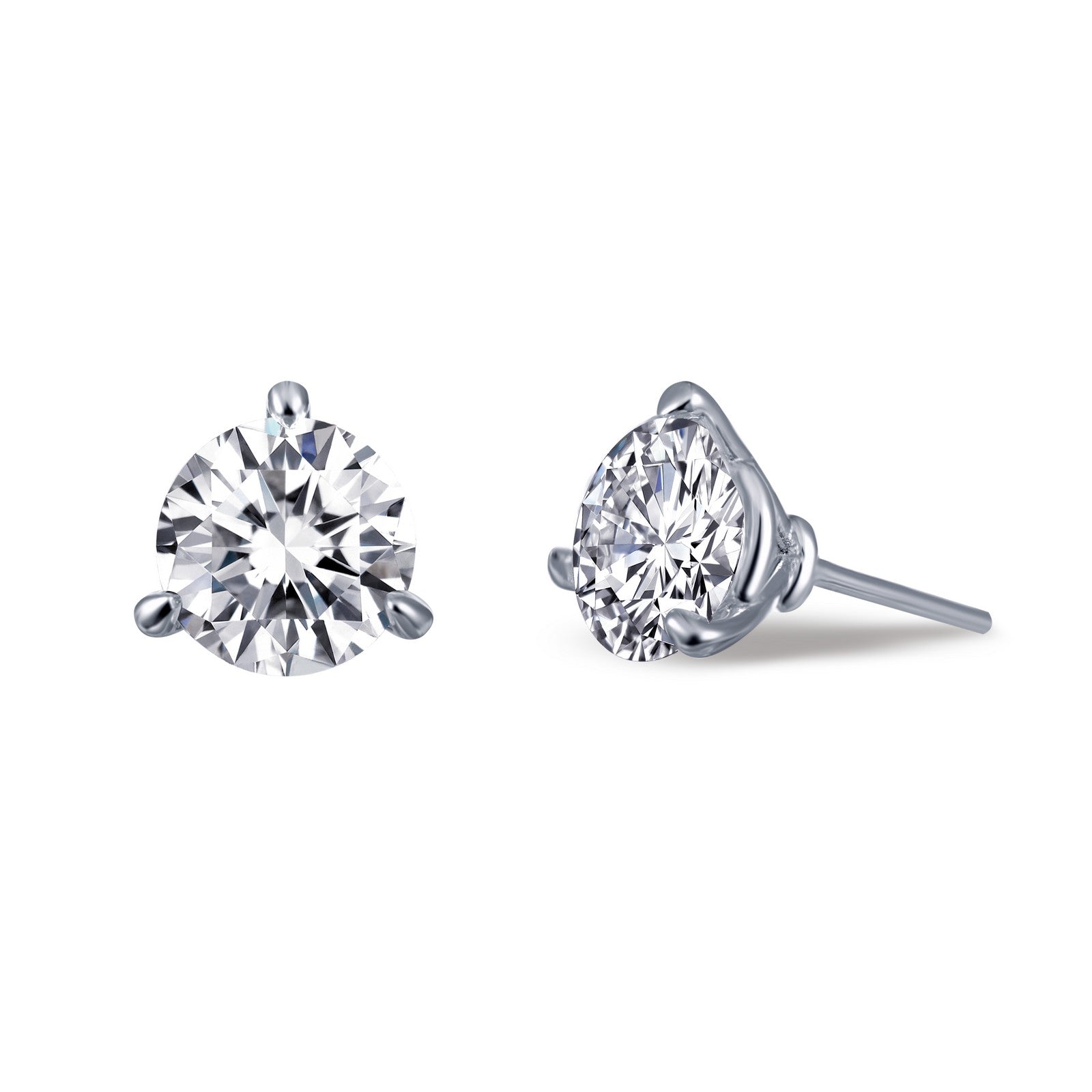 3 ctw martini solitaire stud earrings 1