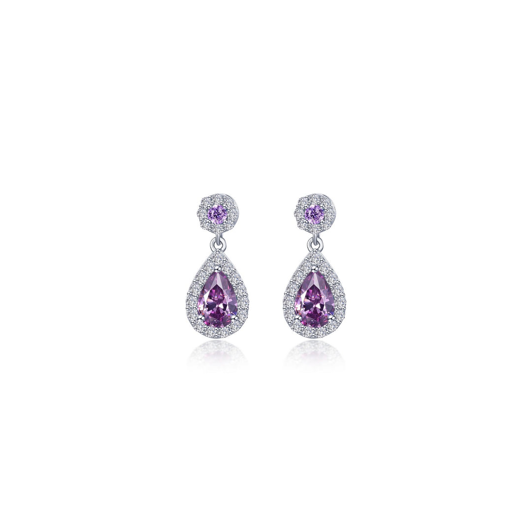 oval halo drop earrings 3
