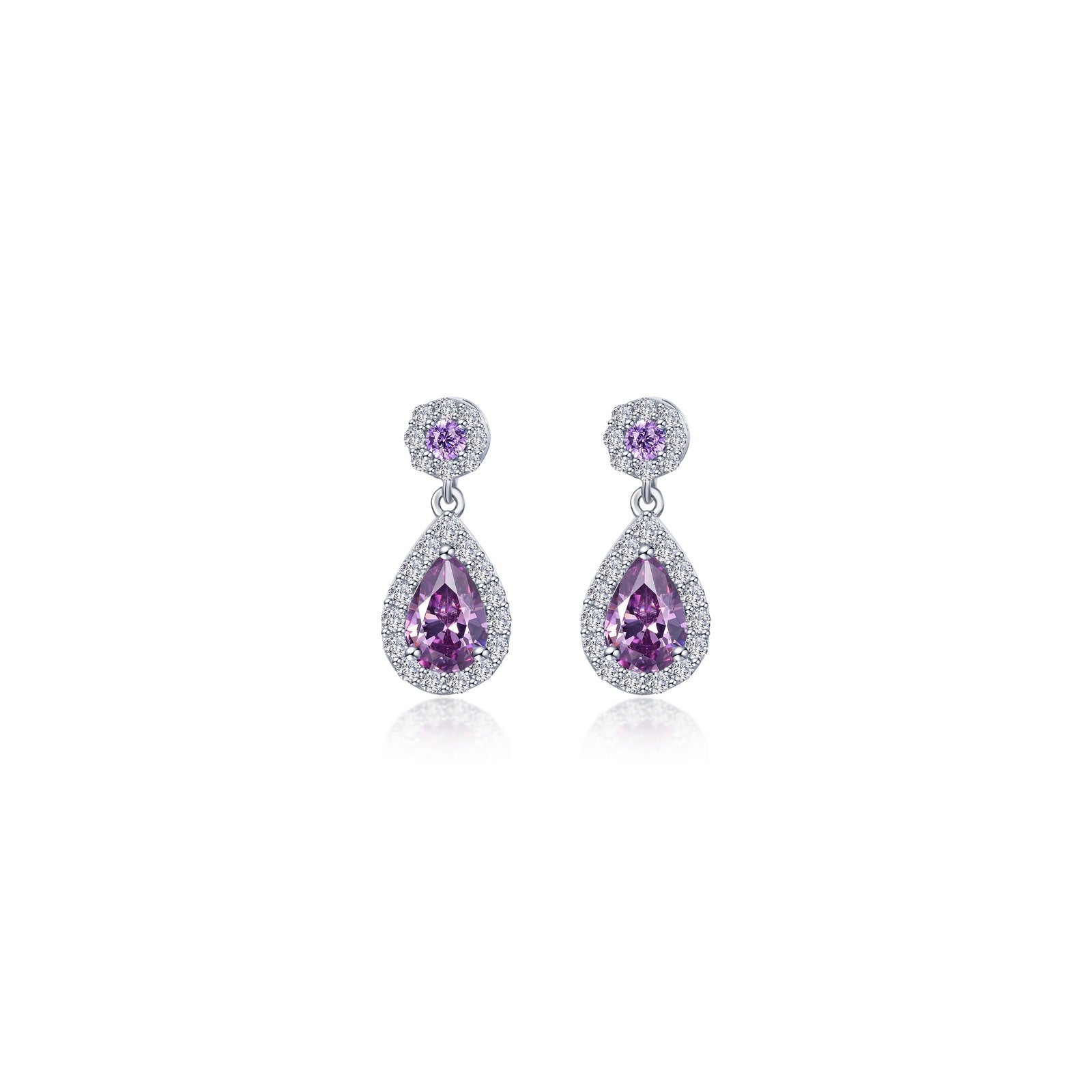 oval halo drop earrings 3