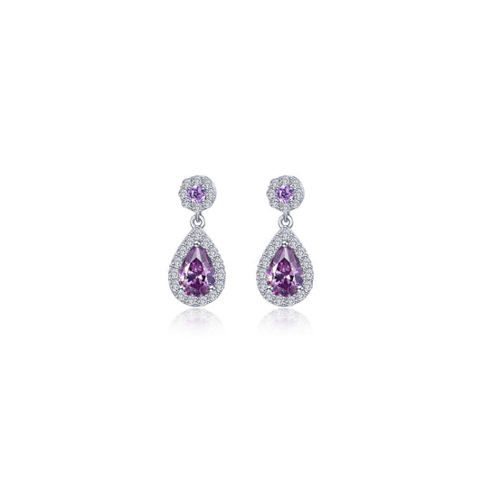 oval halo drop earrings 3