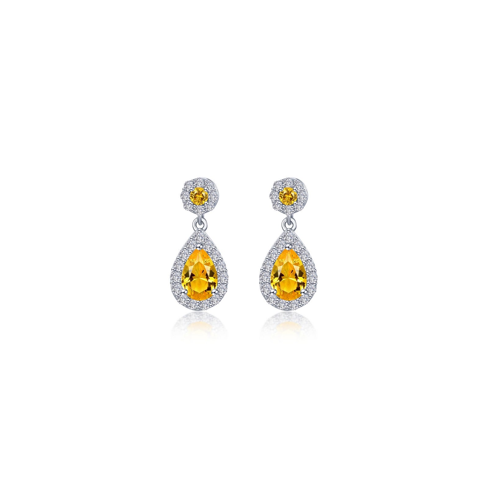 oval halo drop earrings 4