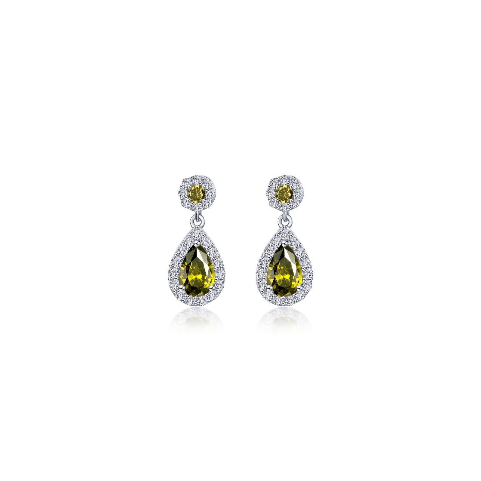 oval halo drop earrings 6