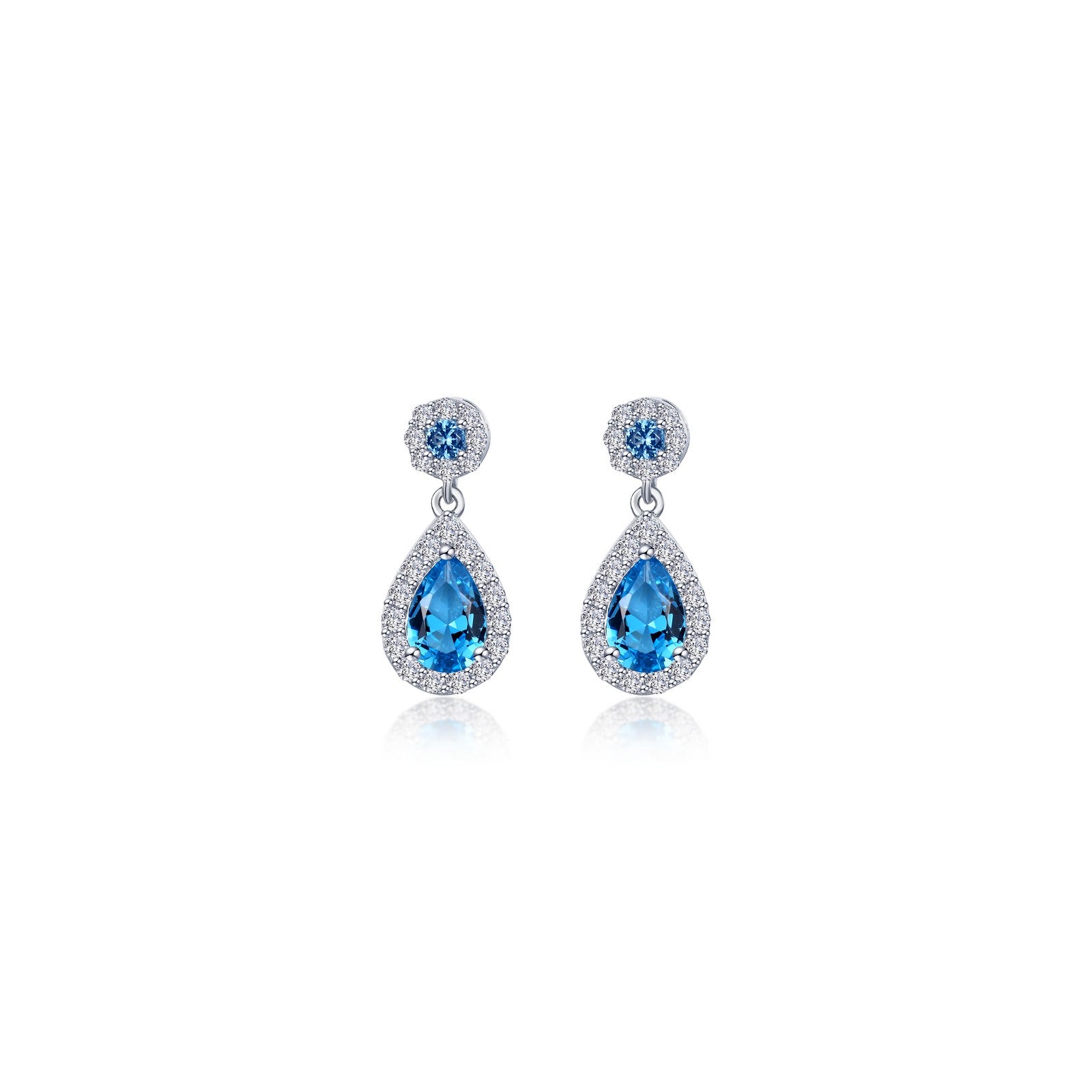 oval halo drop earrings 7